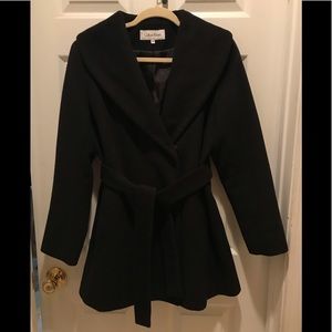 Calvin Klein Belted Wrap Trench Coat